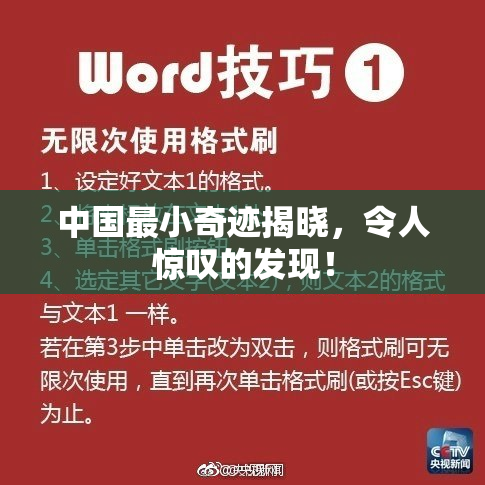 中国最小奇迹揭晓，令人惊叹的发现！