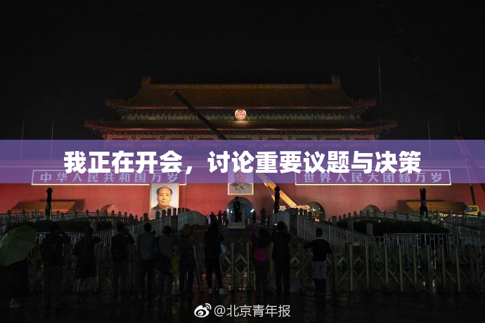 我正在开会，讨论重要议题与决策