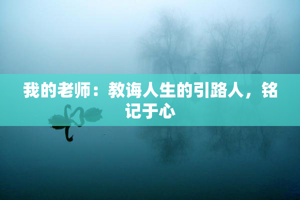我的老师：教诲人生的引路人，铭记于心