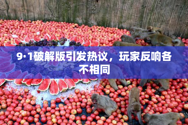 9·1破解版引发热议，玩家反响各不相同