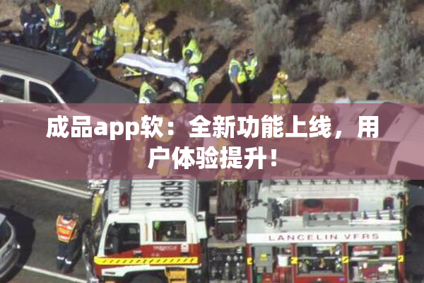 成品app软：全新功能上线，用户体验提升！