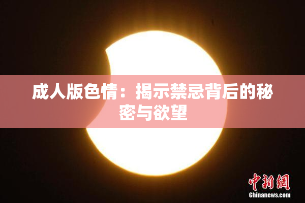 成人版色情：揭示禁忌背后的秘密与欲望