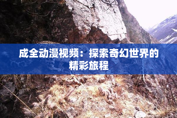 成全动漫视频：探索奇幻世界的精彩旅程