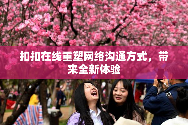 扣扣在线重塑网络沟通方式，带来全新体验