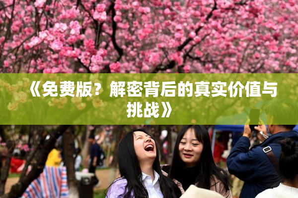 《免费版？解密背后的真实价值与挑战》