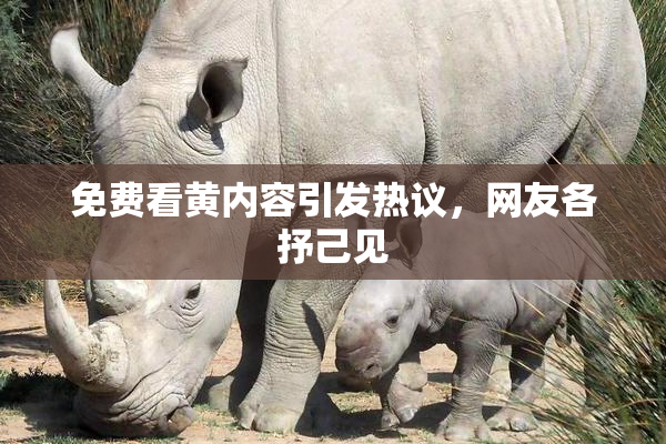 免费看黄内容引发热议，网友各抒己见