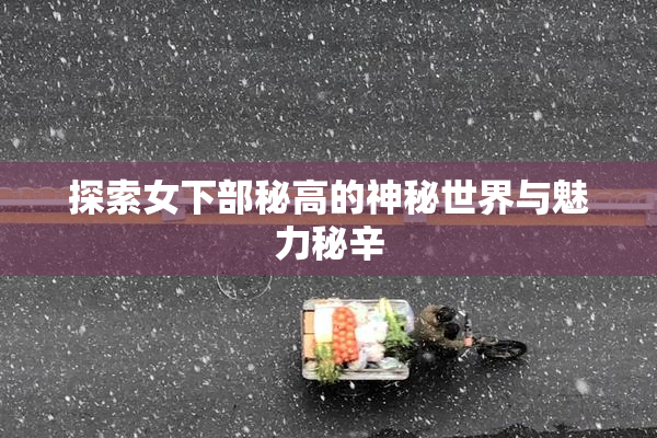 探索女下部秘高的神秘世界与魅力秘辛
