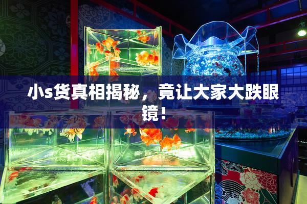 小s货真相揭秘，竟让大家大跌眼镜！