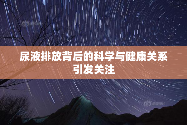 尿液排放背后的科学与健康关系引发关注