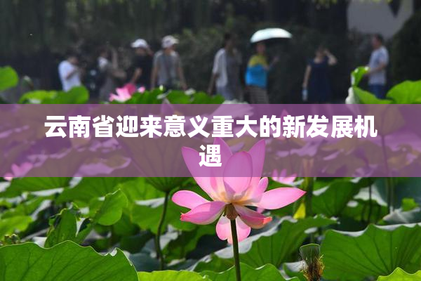 云南省迎来意义重大的新发展机遇