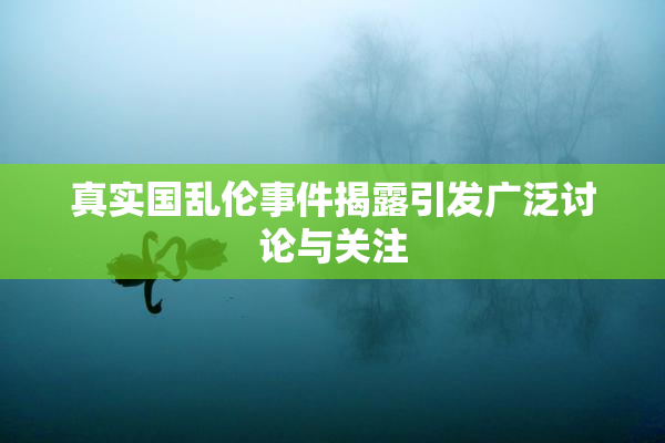 真实国乱伦事件揭露引发广泛讨论与关注