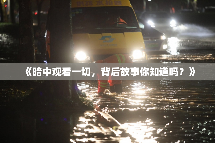 《暗中观看一切，背后故事你知道吗？》