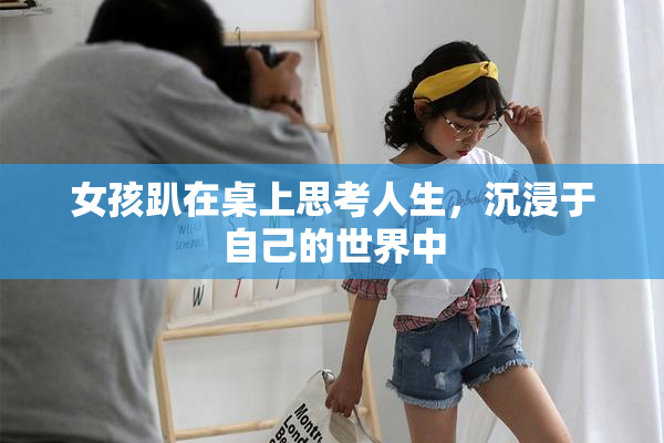 女孩趴在桌上思考人生，沉浸于自己的世界中