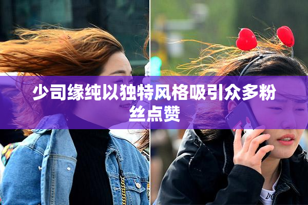 少司缘纯以独特风格吸引众多粉丝点赞