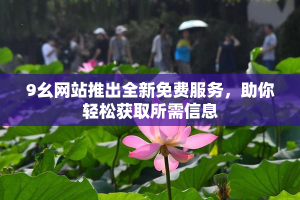 9幺网站推出全新免费服务，助你轻松获取所需信息