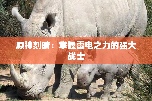 原神刻晴：掌握雷电之力的强大战士