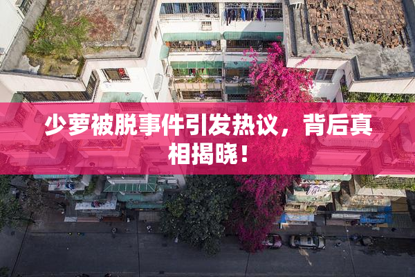 少萝被脱事件引发热议，背后真相揭晓！