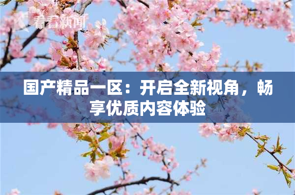 国产精品一区：开启全新视角，畅享优质内容体验