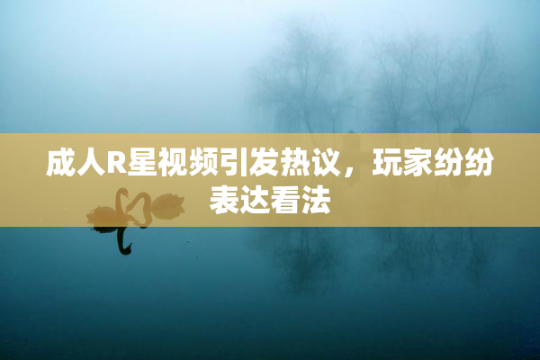 成人R星视频引发热议，玩家纷纷表达看法