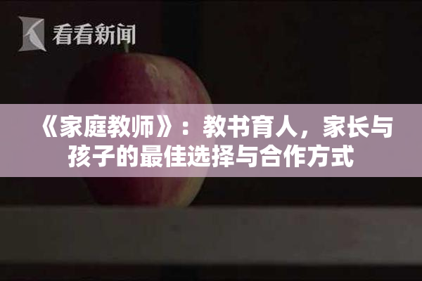 《家庭教师》：教书育人，家长与孩子的最佳选择与合作方式