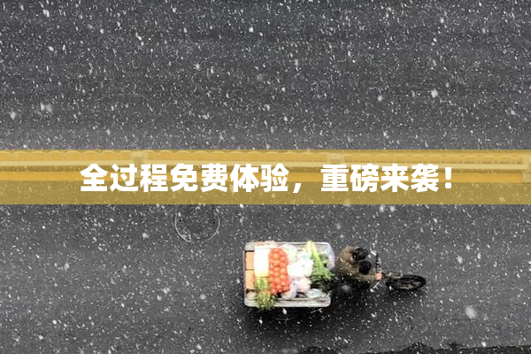 全过程免费体验，重磅来袭！