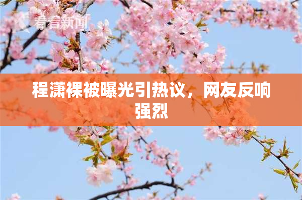 程潇裸被曝光引热议，网友反响强烈