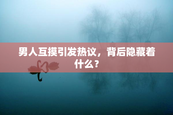 男人互摸引发热议，背后隐藏着什么？