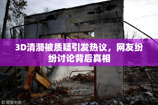 3D清漪被质疑引发热议，网友纷纷讨论背后真相