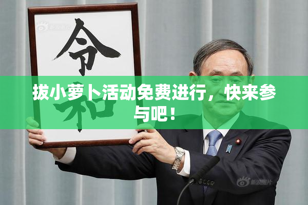 拔小萝卜活动免费进行，快来参与吧！
