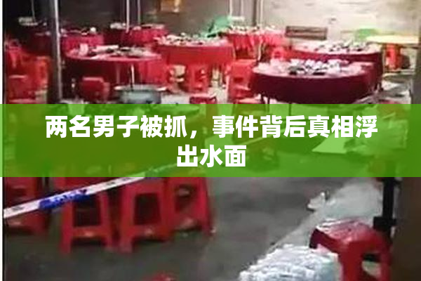两名男子被抓，事件背后真相浮出水面