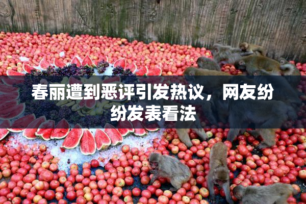 春丽遭到恶评引发热议，网友纷纷发表看法