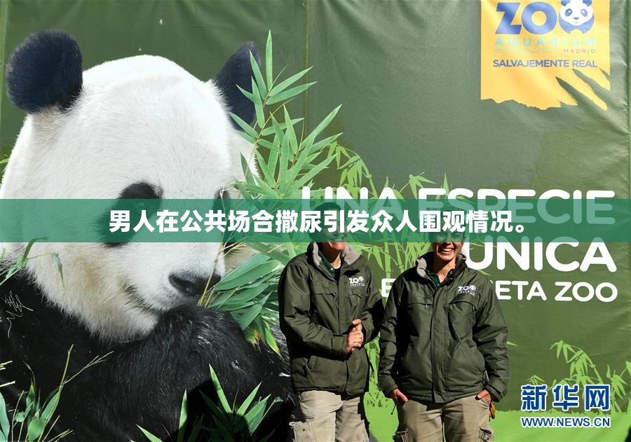 男人在公共场合撒尿引发众人围观情况。