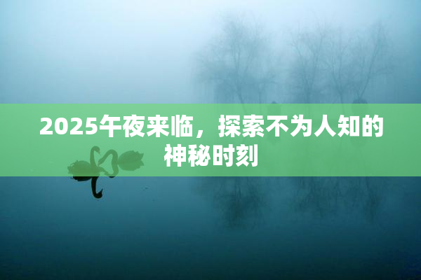 2025午夜来临，探索不为人知的神秘时刻
