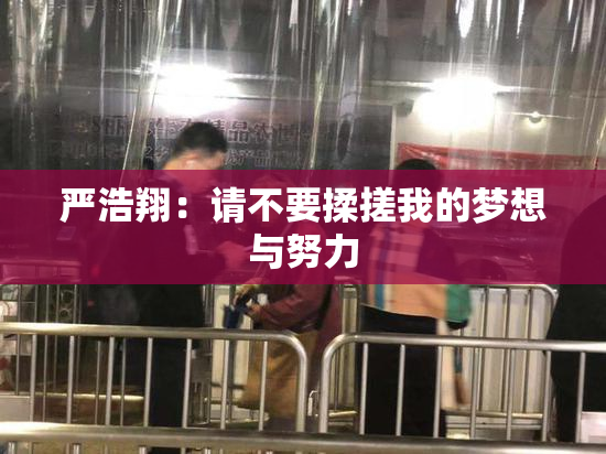 严浩翔：请不要揉搓我的梦想与努力