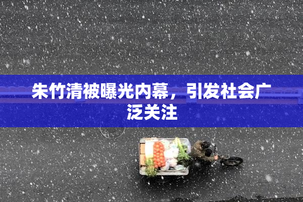 朱竹清被曝光内幕，引发社会广泛关注