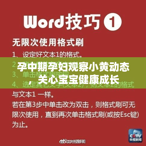 孕中期孕妇观察小黄动态，关心宝宝健康成长
