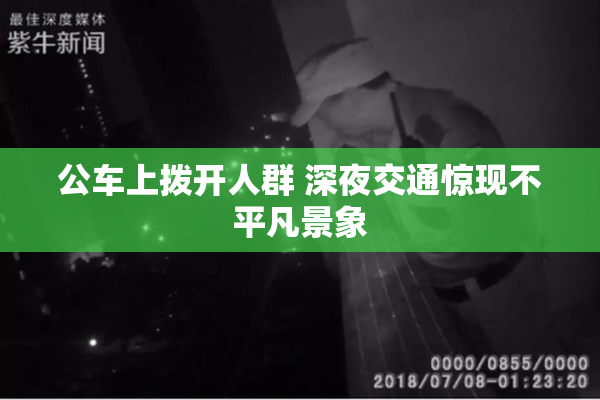 公车上拨开人群 深夜交通惊现不平凡景象