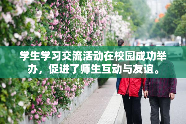 学生学习交流活动在校园成功举办，促进了师生互动与友谊。
