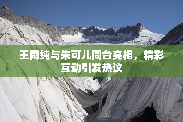 王雨纯与朱可儿同台亮相，精彩互动引发热议