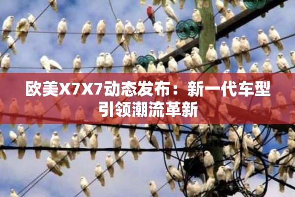 欧美X7X7动态发布：新一代车型引领潮流革新