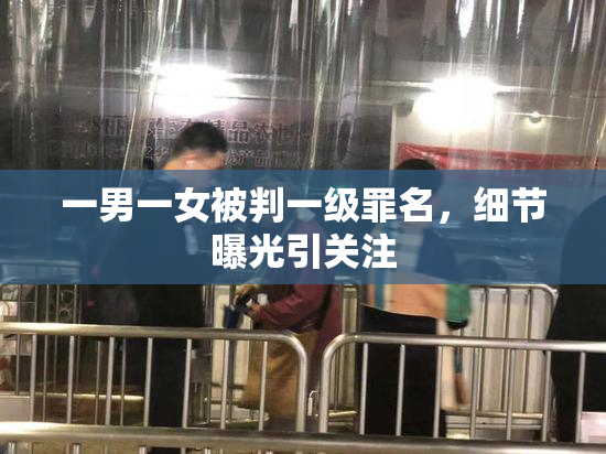 一男一女被判一级罪名，细节曝光引关注