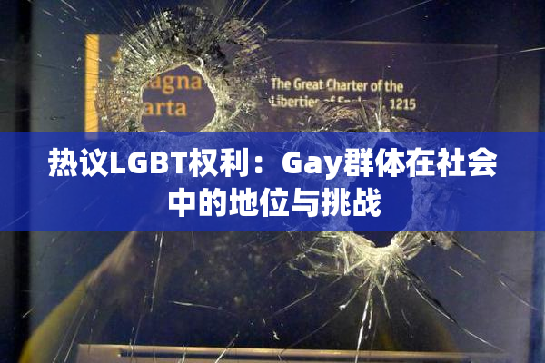 热议LGBT权利：Gay群体在社会中的地位与挑战