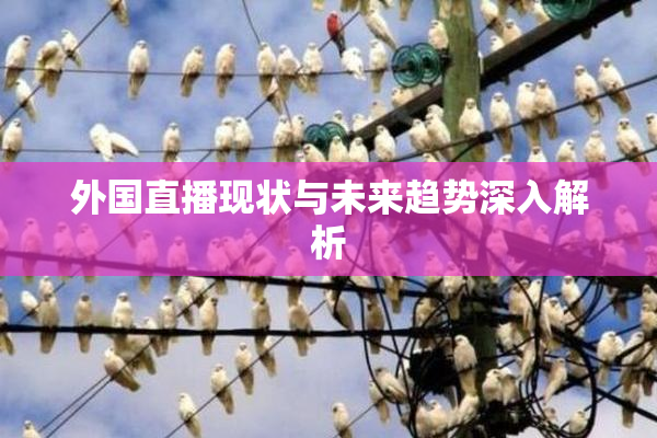外国直播现状与未来趋势深入解析