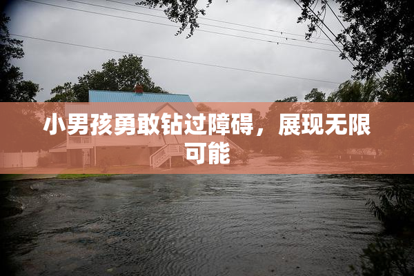 小男孩勇敢钻过障碍，展现无限可能