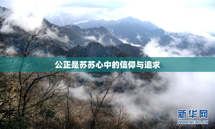 公正是苏苏心中的信仰与追求