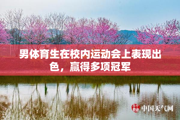男体育生在校内运动会上表现出色，赢得多项冠军