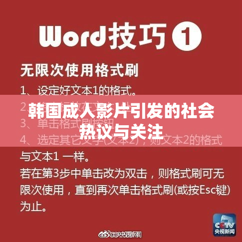韩国成人影片引发的社会热议与关注