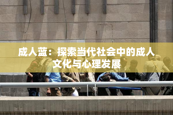 成人蓝：探索当代社会中的成人文化与心理发展