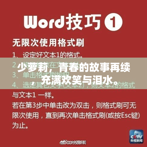 少萝莉，青春的故事再续，充满欢笑与泪水。