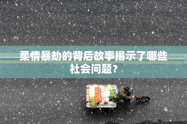 柔情暴劫的背后故事揭示了哪些社会问题？